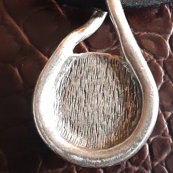 CHICO's 15 inch Silver Tone Statement Leather Rope Necklace - Picture 8 of 9